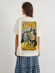 Wicked x Skinnydip Yellow Brick Road Poster T-Shirt In White