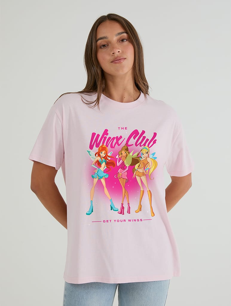 Winx Club x Skinnydip Fairy T-Shirt In Pink - Image 1