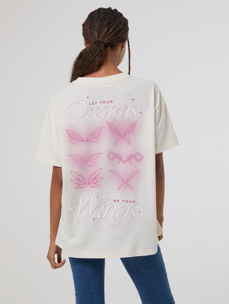 Winx Club x Skinnydip Let Your Dreams Be Your Wings T-Shirt In White