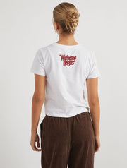"Wuthering Heights" x Skinnydip Be With Me Always Baby T-Shirt In White
