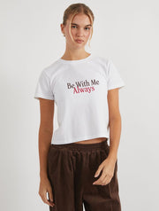 "Wuthering Heights" x Skinnydip Be With Me Always Baby T-Shirt In White