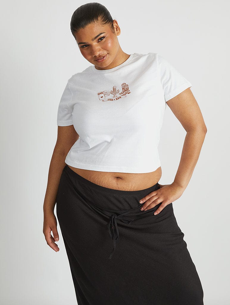 Yee Haw Baby T-Shirt in White - Image 1