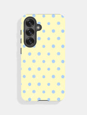 Yellow And Blue Painted Polka Dot Ultra Protective Samsung Case