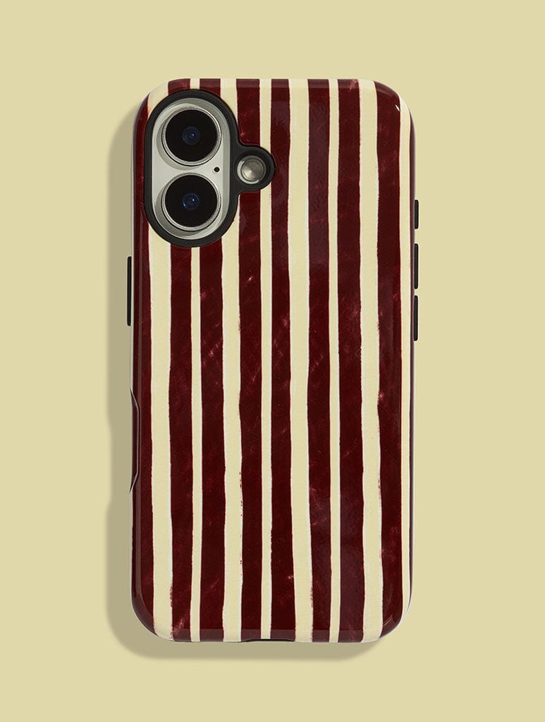 Yellow And Brown Sketchy Stripes Ultra Protective iPhone Case - Image 1