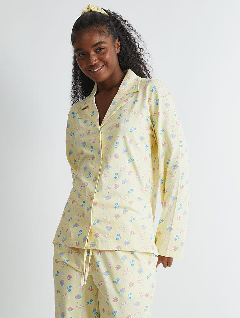 Yellow Ditsy Fruit Pyjama Set - Image 1