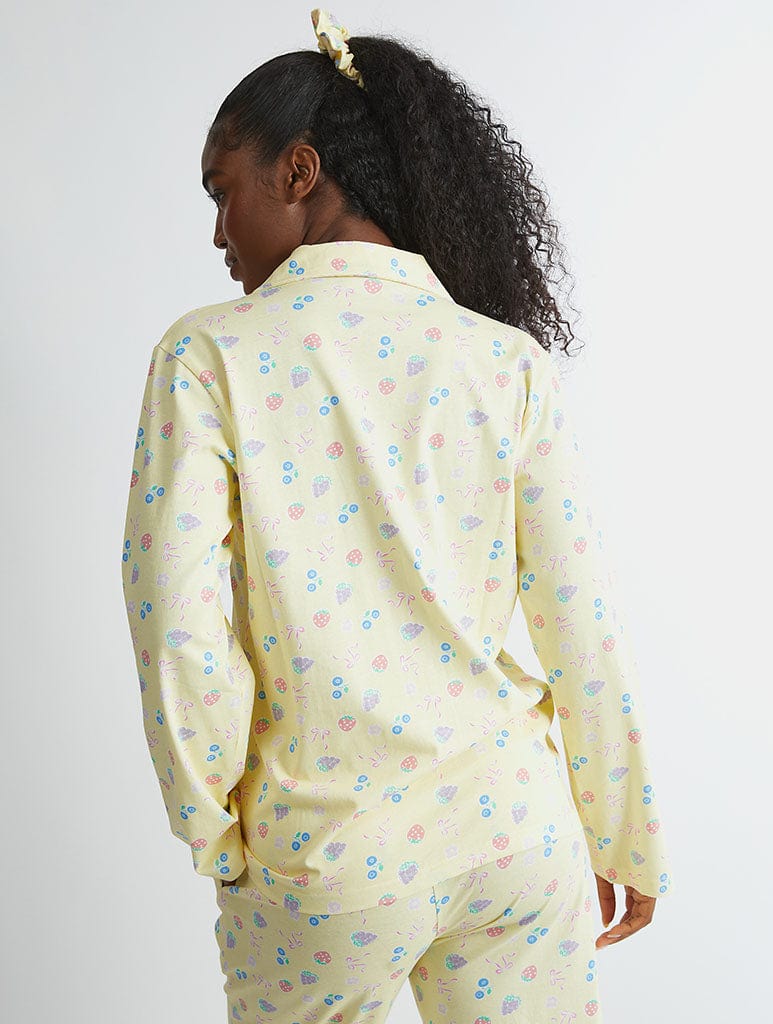 Yellow Ditsy Fruit Pyjama Set - Image 8