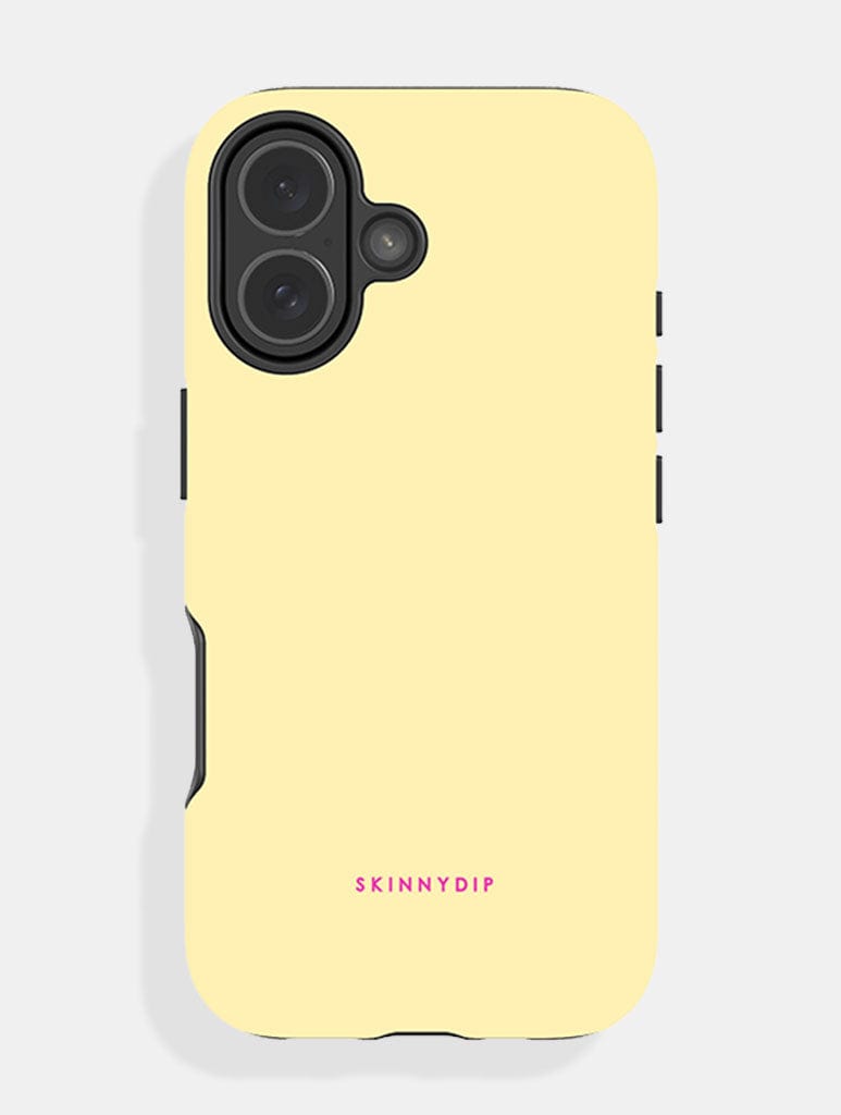 Yellow with Fuchsia Solid Colour Ultra Protective iPhone Case - Image 1