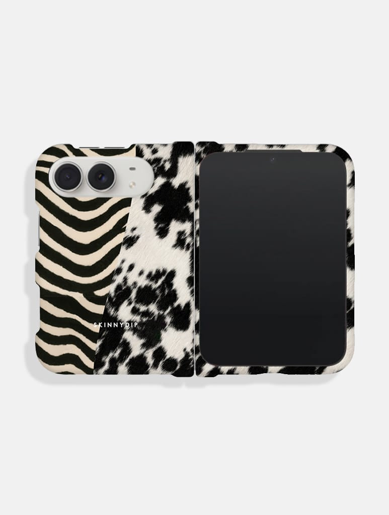 Zebra And Cow Prints Impact Resistant iPhone Duo Case - Image 1